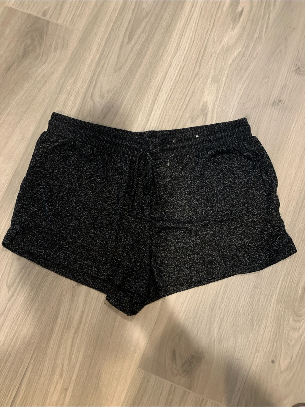 stars above Black Heather Athletic Lounge Shorts with Drawstring